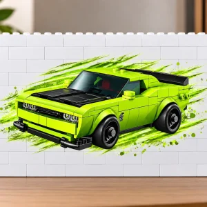 BRICKSAW ™ Brick Speed Champion Dodge Challenger Wall r 64077237